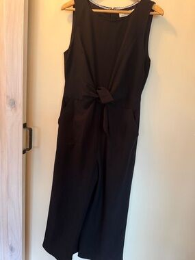 Vineyard Vines Black textured tank jumpsuit